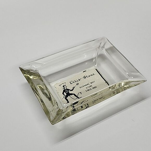 Vintage Ellis Stone Durham NC Department Store "Duke" Glass Ashtray - Picture 4 of 10